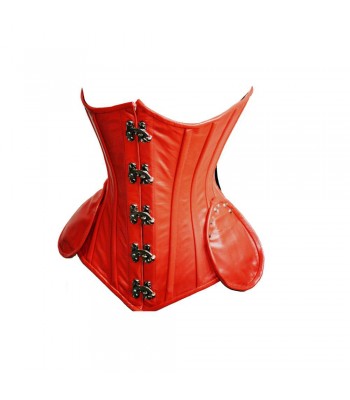 Women Steel Boned Authentic heavy corset Real Sheep leather Women Corset 